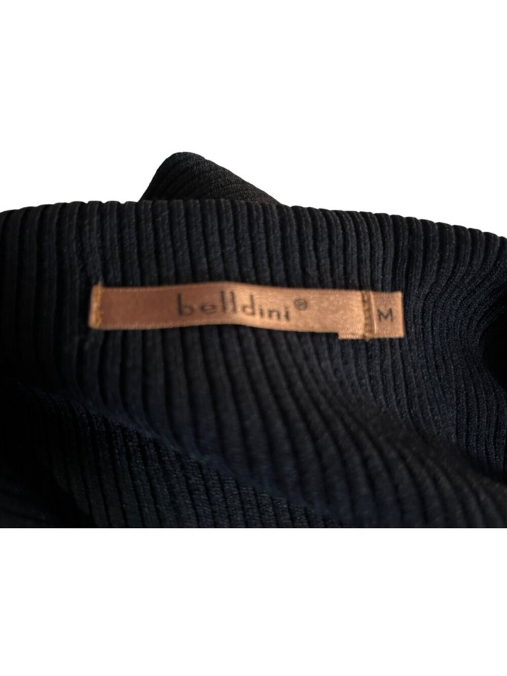 Belldini Black Zip Sweater Womens M Sequin Trim Stretch Used - Picture 6 of 12